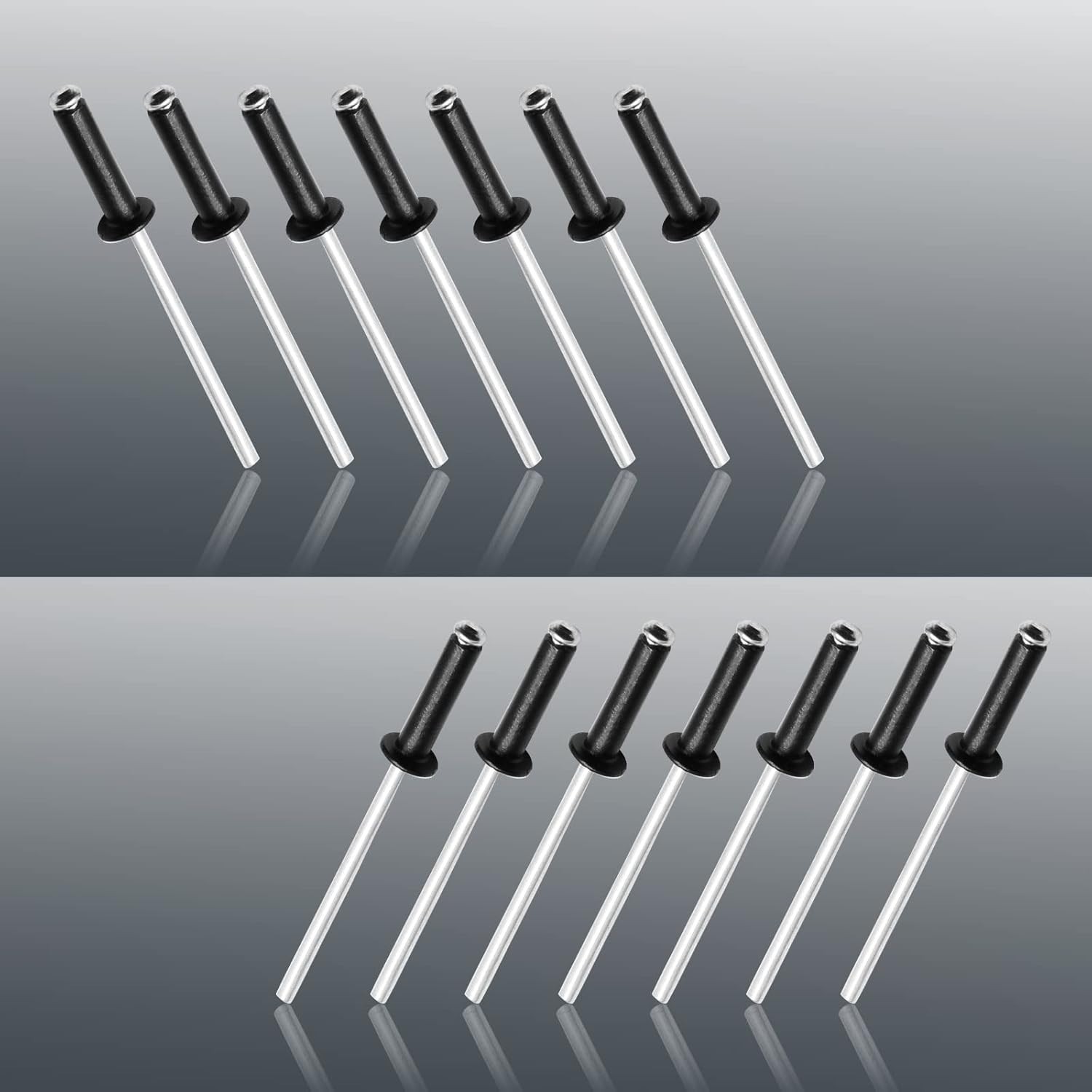 1/8″ x 1/2″ Black Pop Rivets Assortment – 100 Durable Aluminum Fasteners