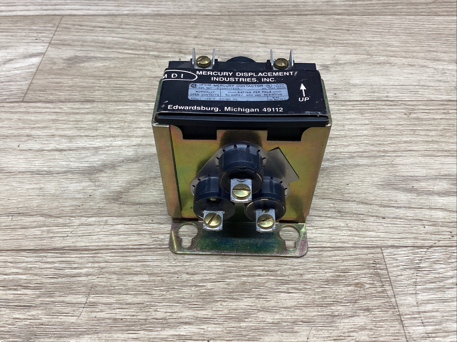 MDI CONTACTOR 33ONO-120A 120V 50/60 HZ 30A 600VAC #813C112PR4