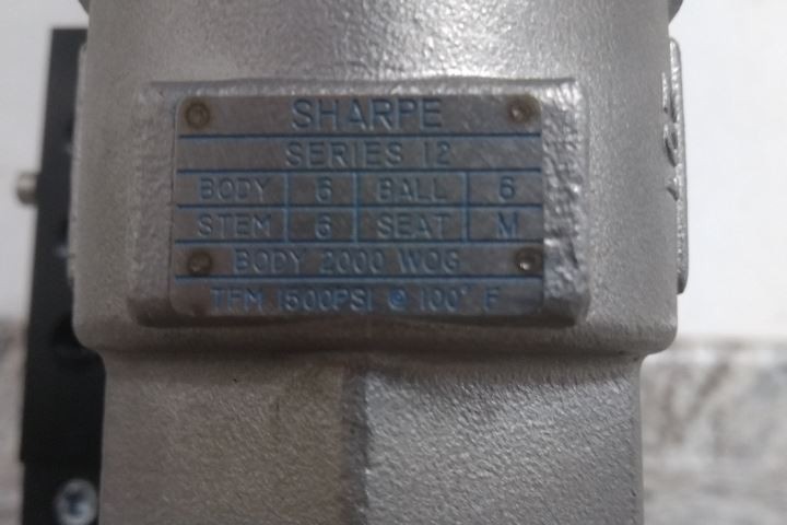 Sharpe 4353015800 1-1/4 In Pipe Size Pneumatic Actuated Ball Valve