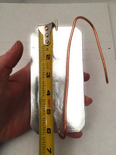 Zinc Anode Hang Overboard w/Copper Wire 3 inches X 6 inches About 2.5 pounds