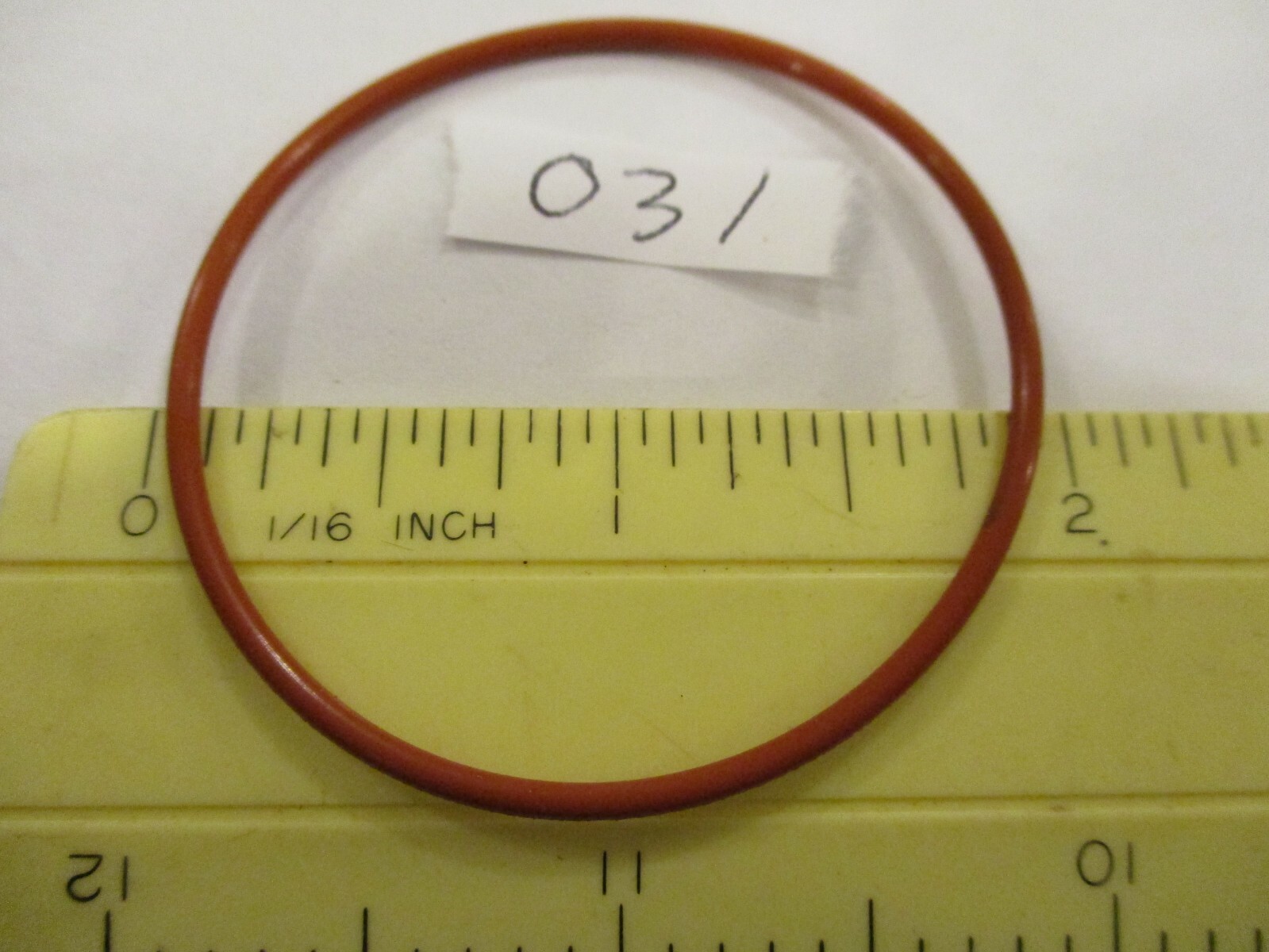 031 Silicone O-ring 70 durometer 1-3/4″ ID x 1-7/8″ OD x 1/16″ thick. Quan 2.
