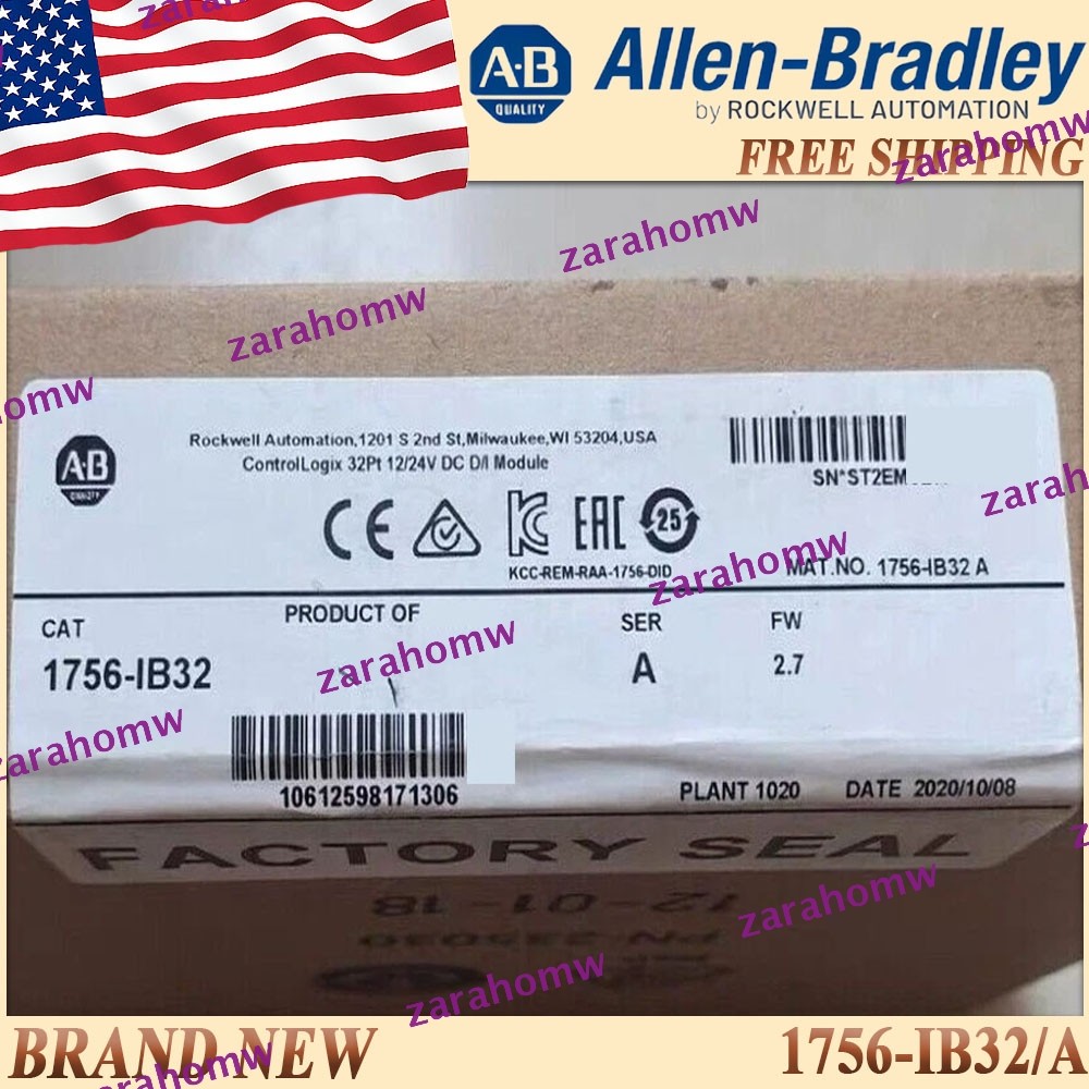 New in Box AB 1756-IB32/A ControlLogix 32Pt 12/24V Module 1756-IB32 FreeShip US