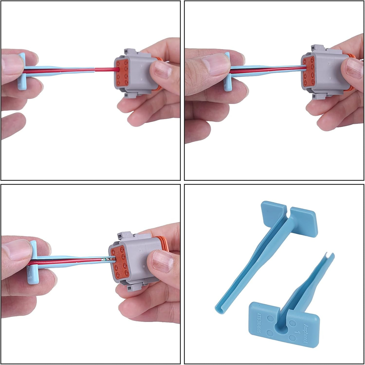Deutsch Closed Barrel Crimper, Solid Barrel Contact & Circular Connector Contact