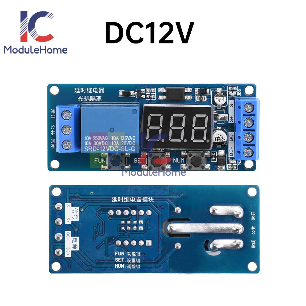 10A Time Relay Module Multi-function Digital Display Delay Start Relay Module