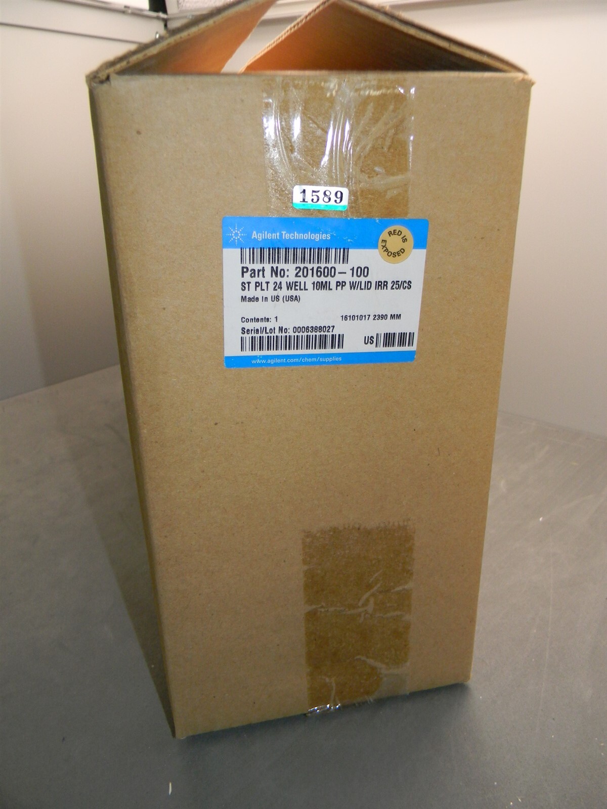 Agilent 201600-100 ST PLT 24 Well 10 mL PP W/Lid IRR 25/CS