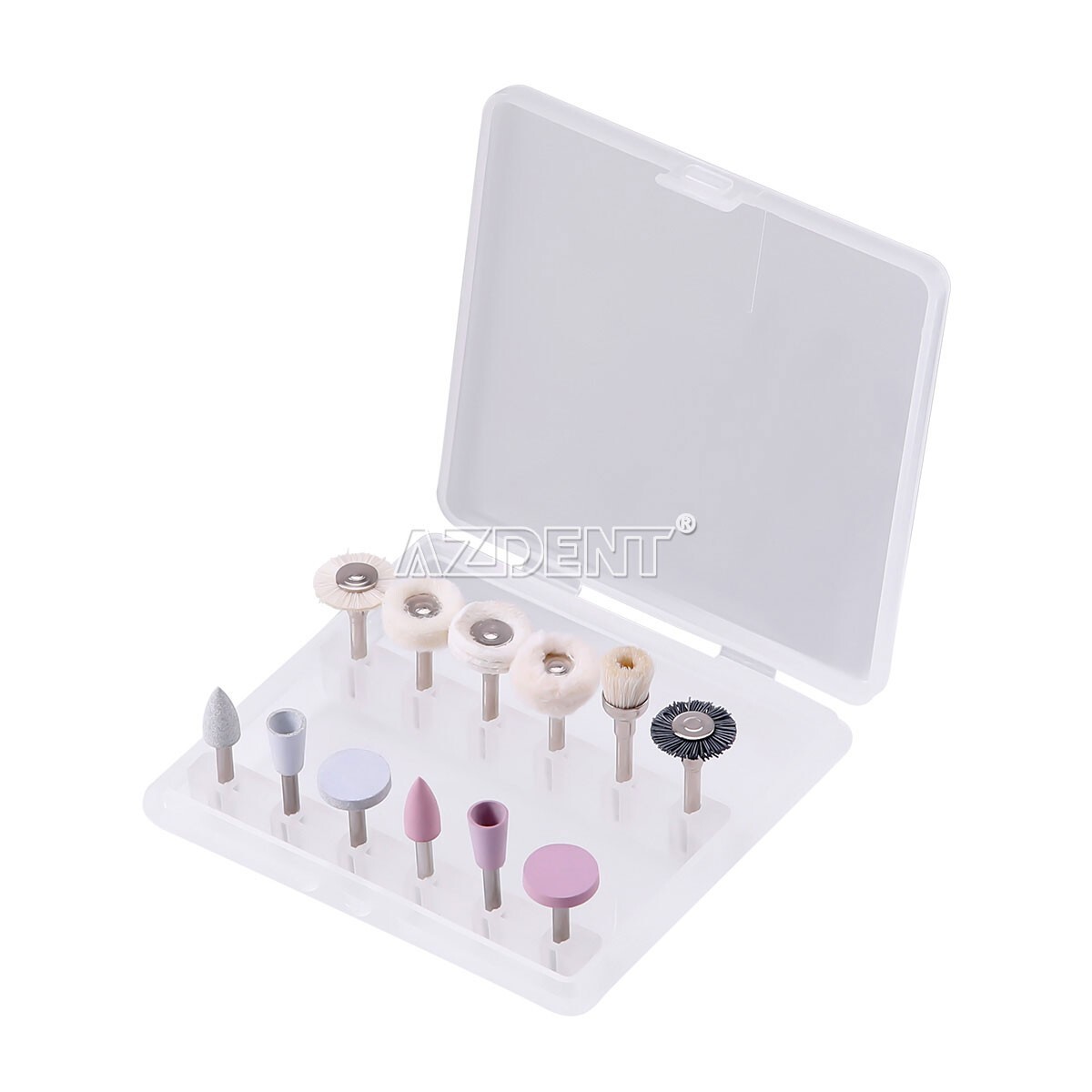 12pcs Fresas Dentales RA Kit Fresas para Pulir Composite Cepillo Baja Velocidad