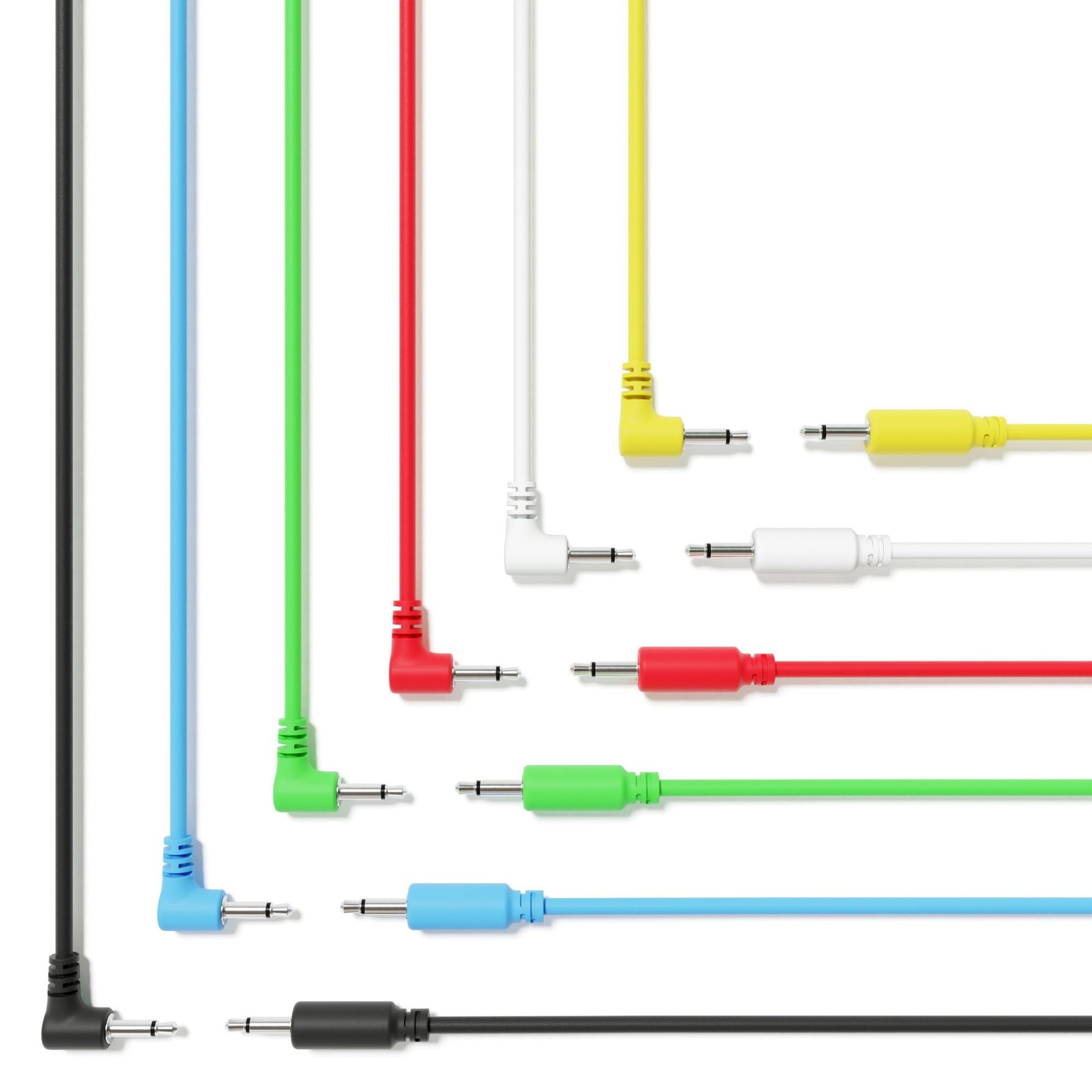 ExcelValley – Hybrid Mono Modular Patch Cables – TS 3.5mm 1/8″ – Eurorack Syn…