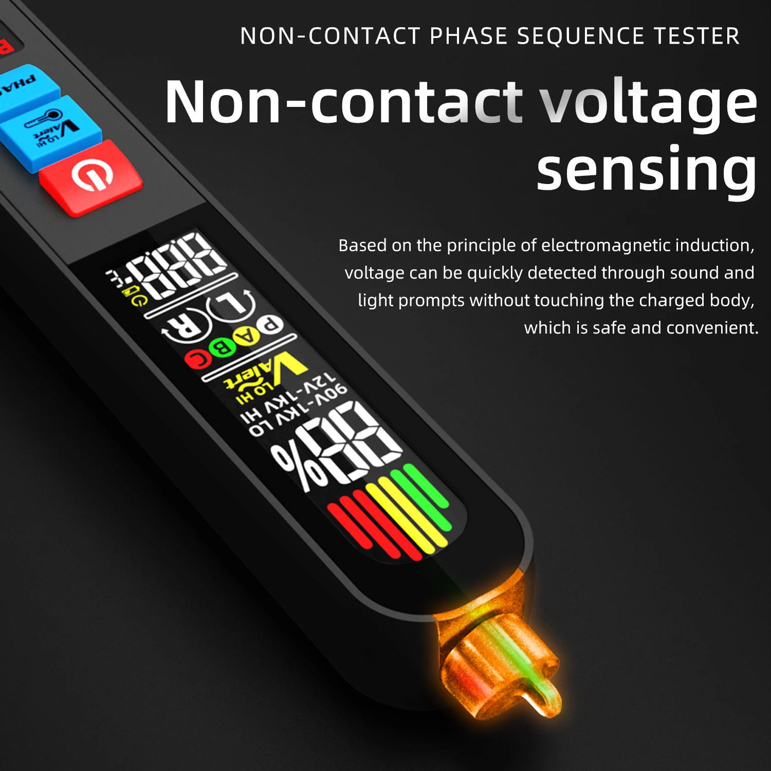 Voltage Detector Tester Phase Sequence Smart NCV Live Wire Check Meter