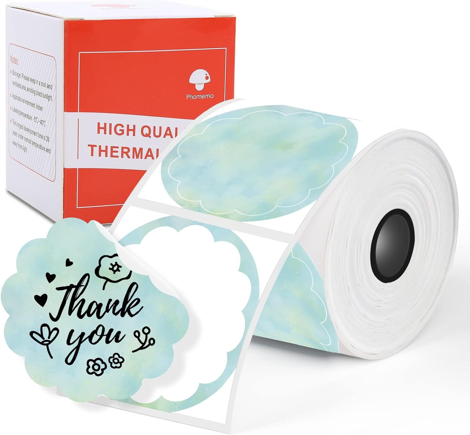 3Rolls Self-Adhesive Thermal Sticker Label Round 50x50mm for Phomemo M110 M100
