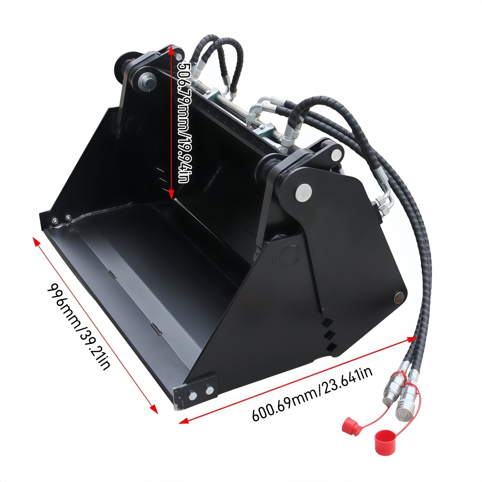 4-in-1 Combination Hydraulic Bucket Fits Mini Skid Steer Loader FREE SHIPPING