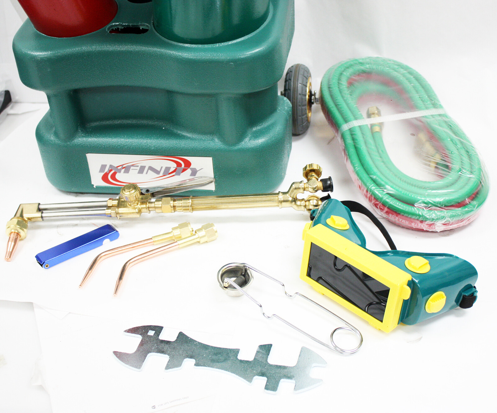 Portable Welding Cutting Torch Kit w/ Oxygen Acetylene Tanks Regulators & Hoses