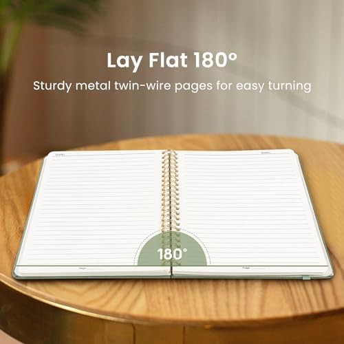 Taja Lined Spiral Journal Notebook for Women & Men, 140 Pages, College Ruled …