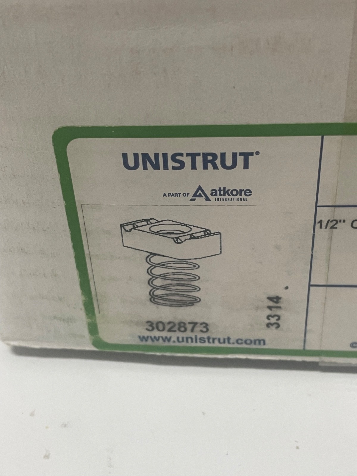 100 Count Box Unistrut Strut Channel Nut with Spring 1/2″-13 Electro-Galvanized