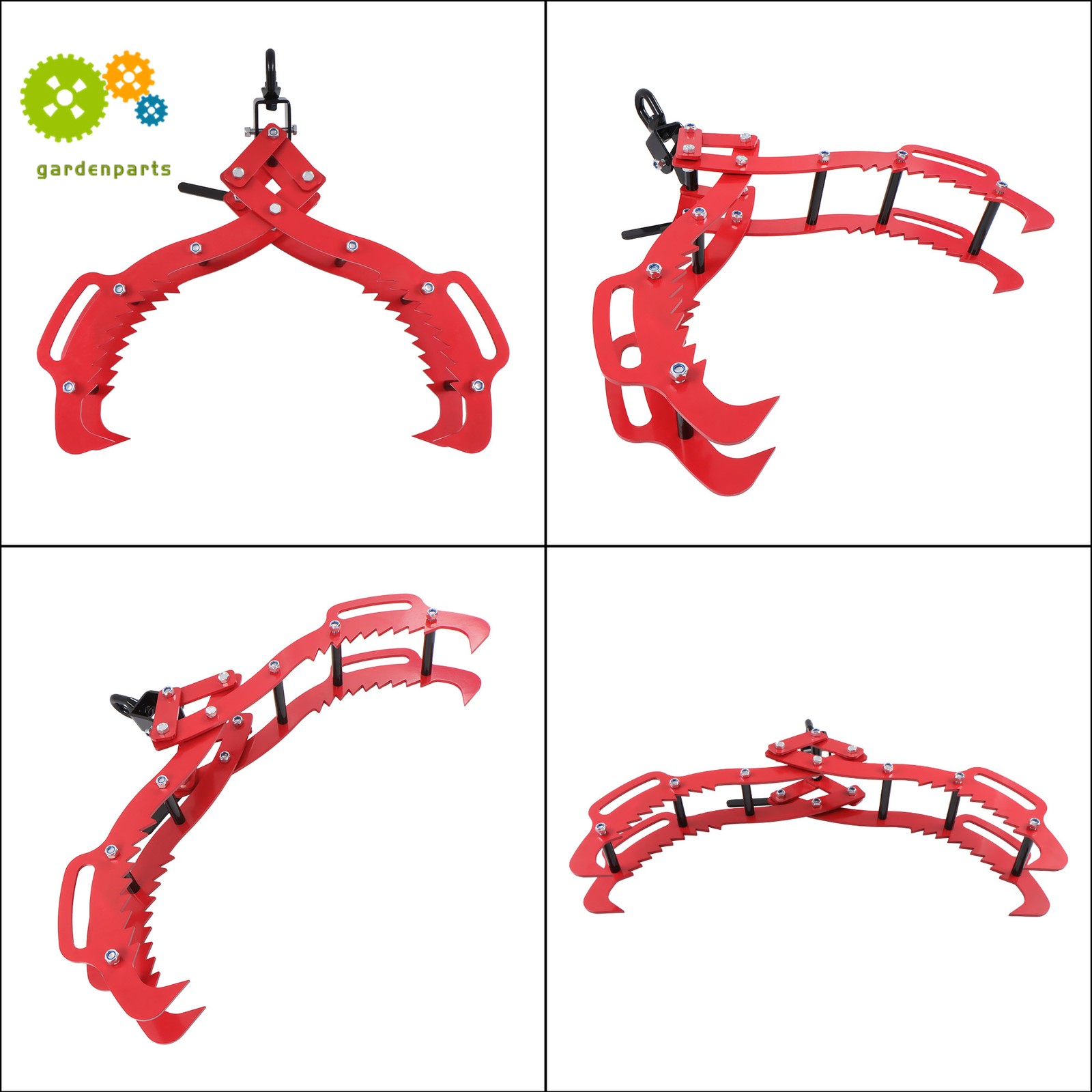 36inch Log Lifting Tongs Log Grapple Hook 4 Claw Fits For Tractor Logging Tongs