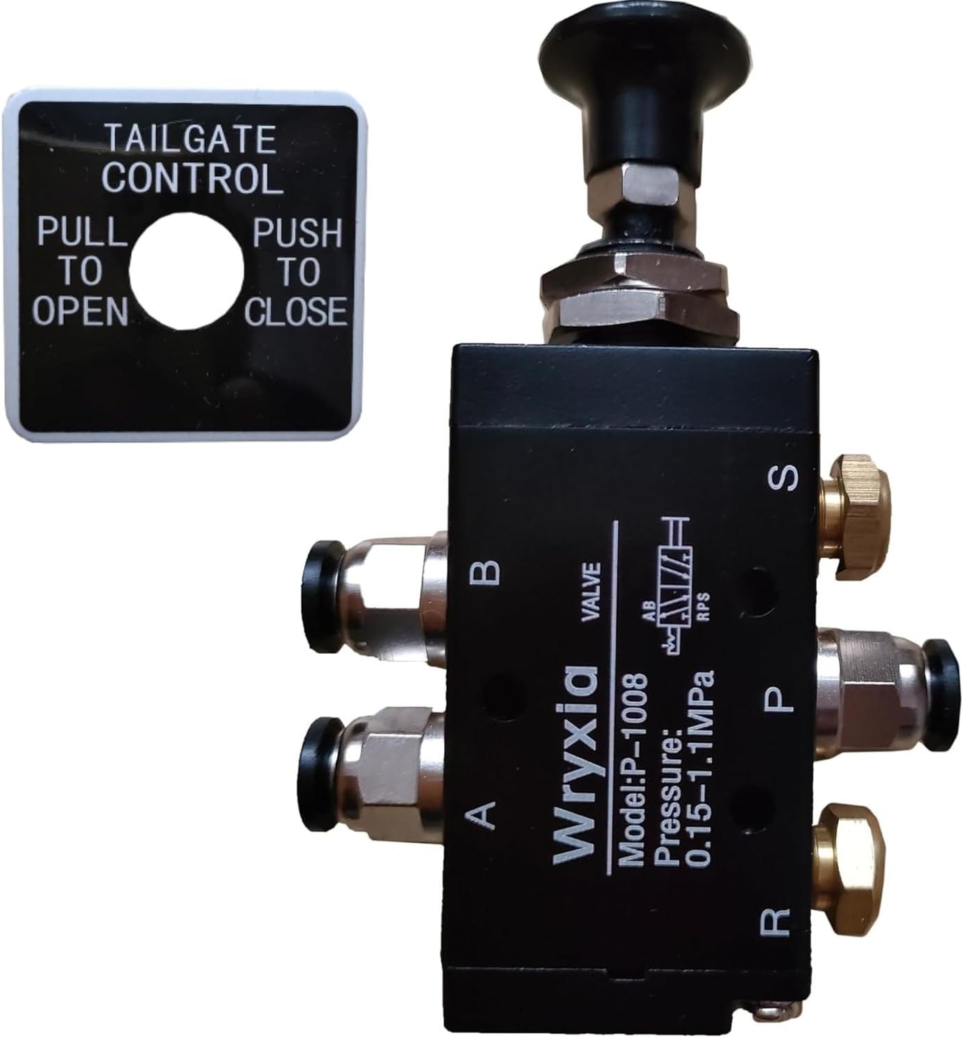 Air Valve Push-Pull 4 Way 2 Position Manual Dump Truck Tailgate Valve BAV010