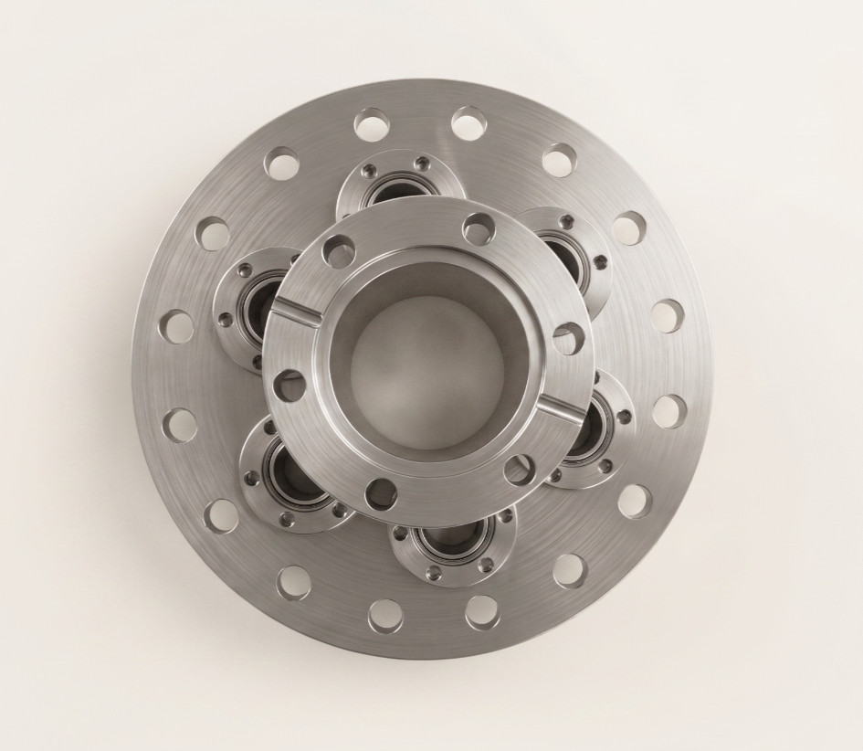 DN100CF 6″ Multiport Flange | 2.75″ CF Raised Center + 6x 1.33″ Ports | MDC