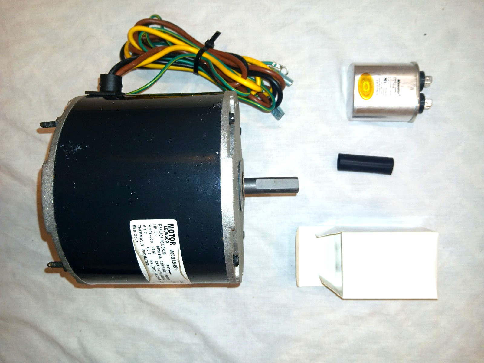 1/5 HP 825 RPM Condenser Fan Motor 208-230V Replaces Carrier HC37GE210 Capacitor