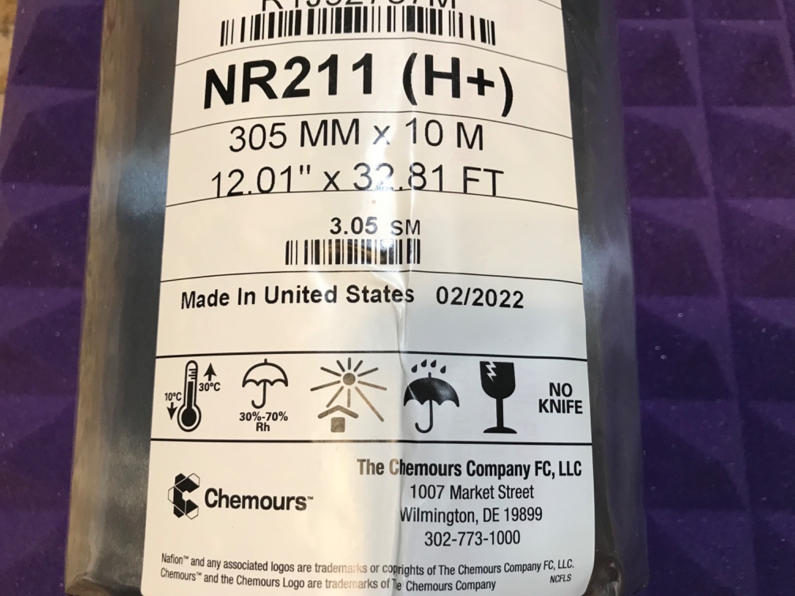 Authentic Nafion 211 proton ion exchange membrane for Electrolysis and Fuel Cell