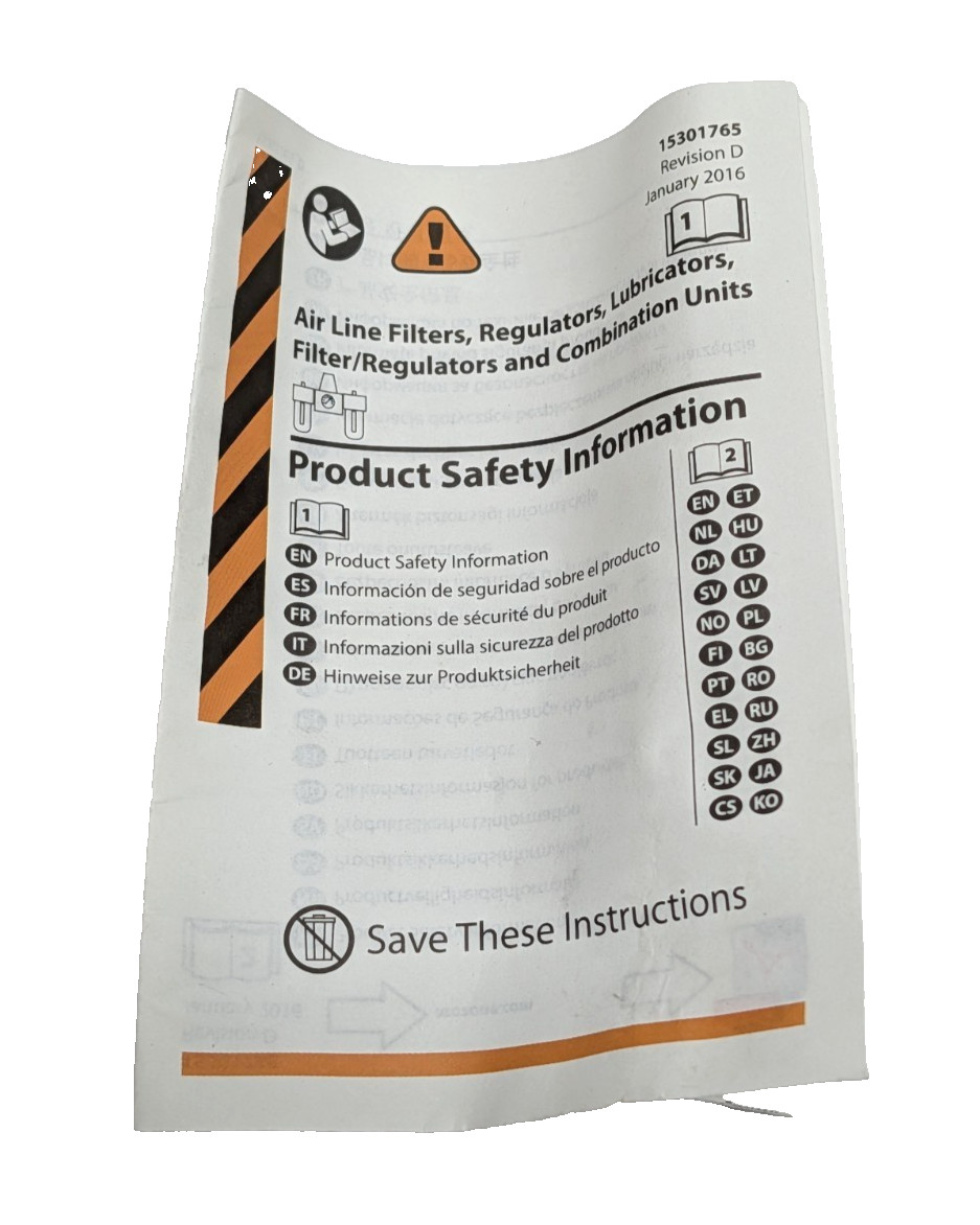 New Aro P39124-100 Filter/Regulator, 6.20 in (H), 2.91 in (W)