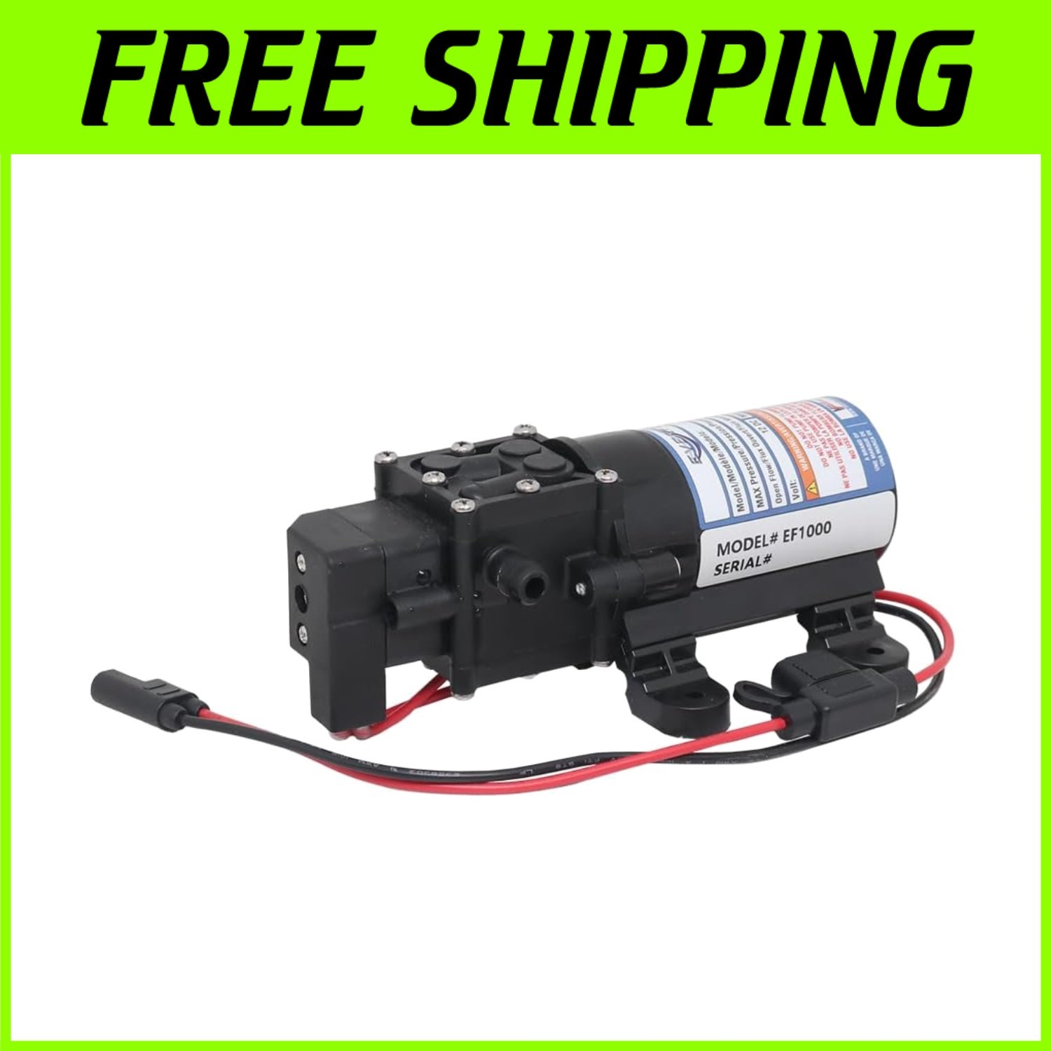 12V Sprayer Pump, 1.0 Gpm, Chemical Resistant Free USA Shipping-