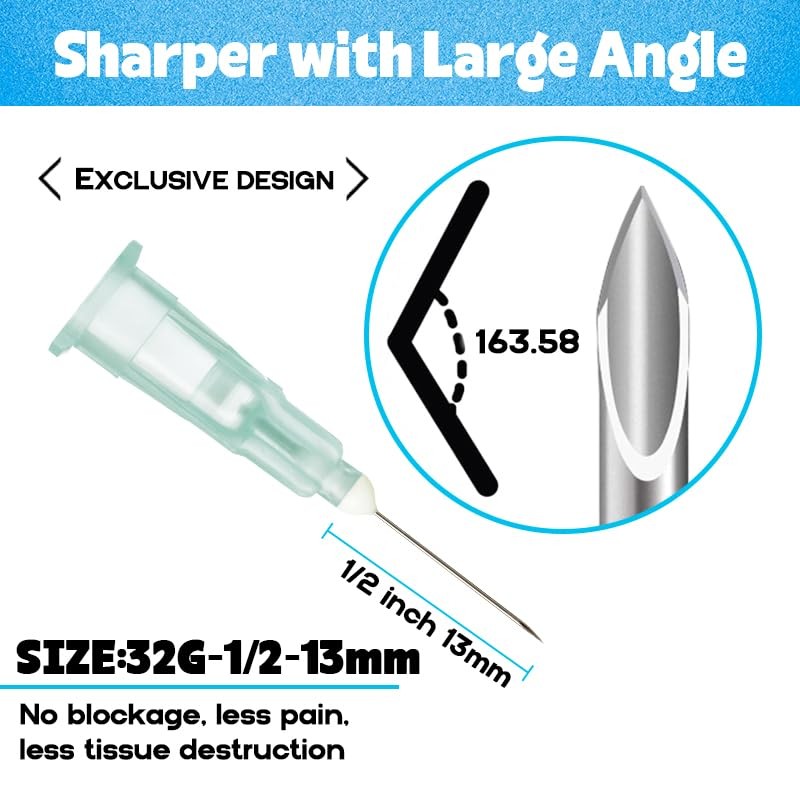 32 Gauge 1/2 Inch Luer Lock Dispensing Accessories, 32 Inch, Orange