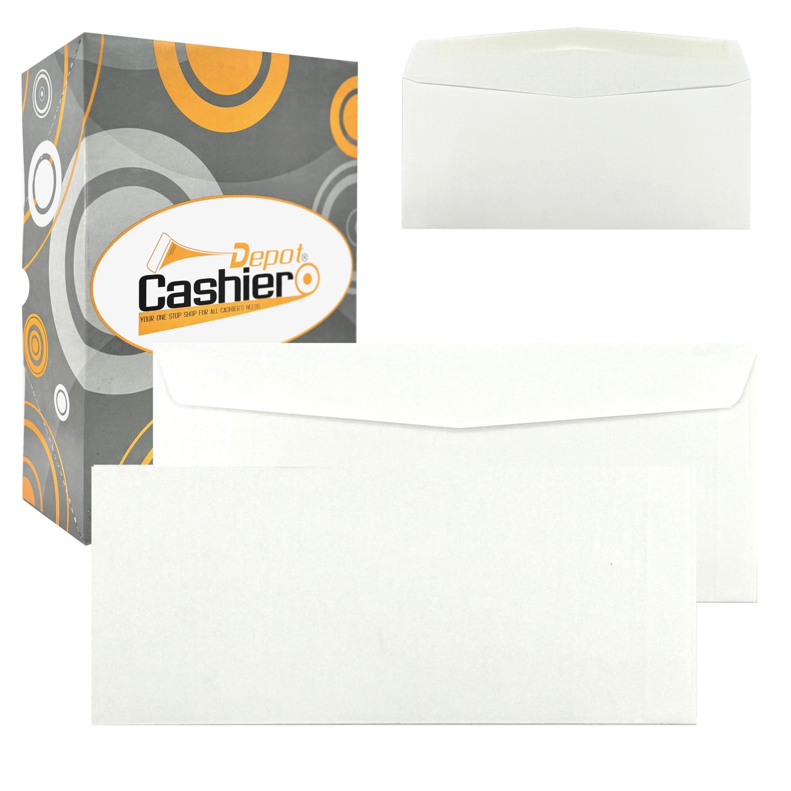 500 Cashier Depot #10 Business Envelopes, White 4.125 X 9.5 Inches,