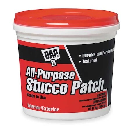 Dap 60590 All-Purpose Stucco Patch, 1 Gal, Tub, White, All-Purpose