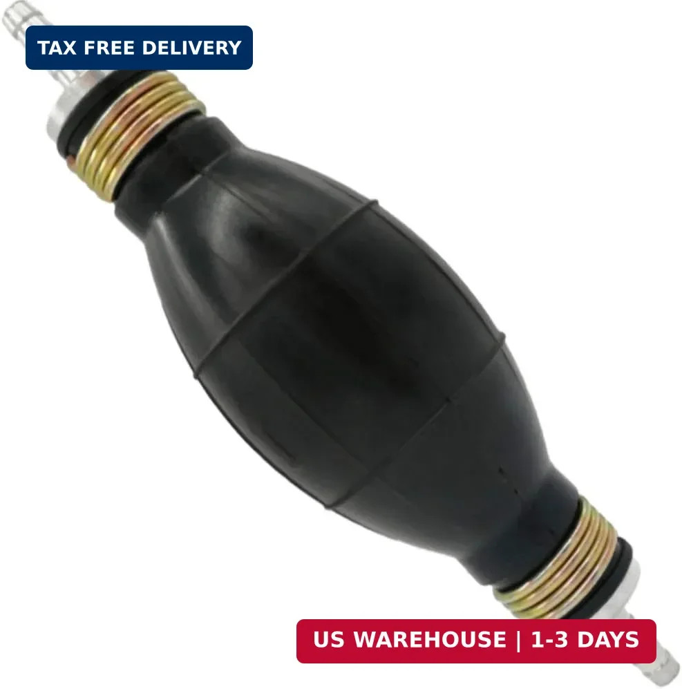 6mm 1/4″ Rubber Fuel Transfer Vacuum Fuel Line Hand Primer Pump Bulb Type Black