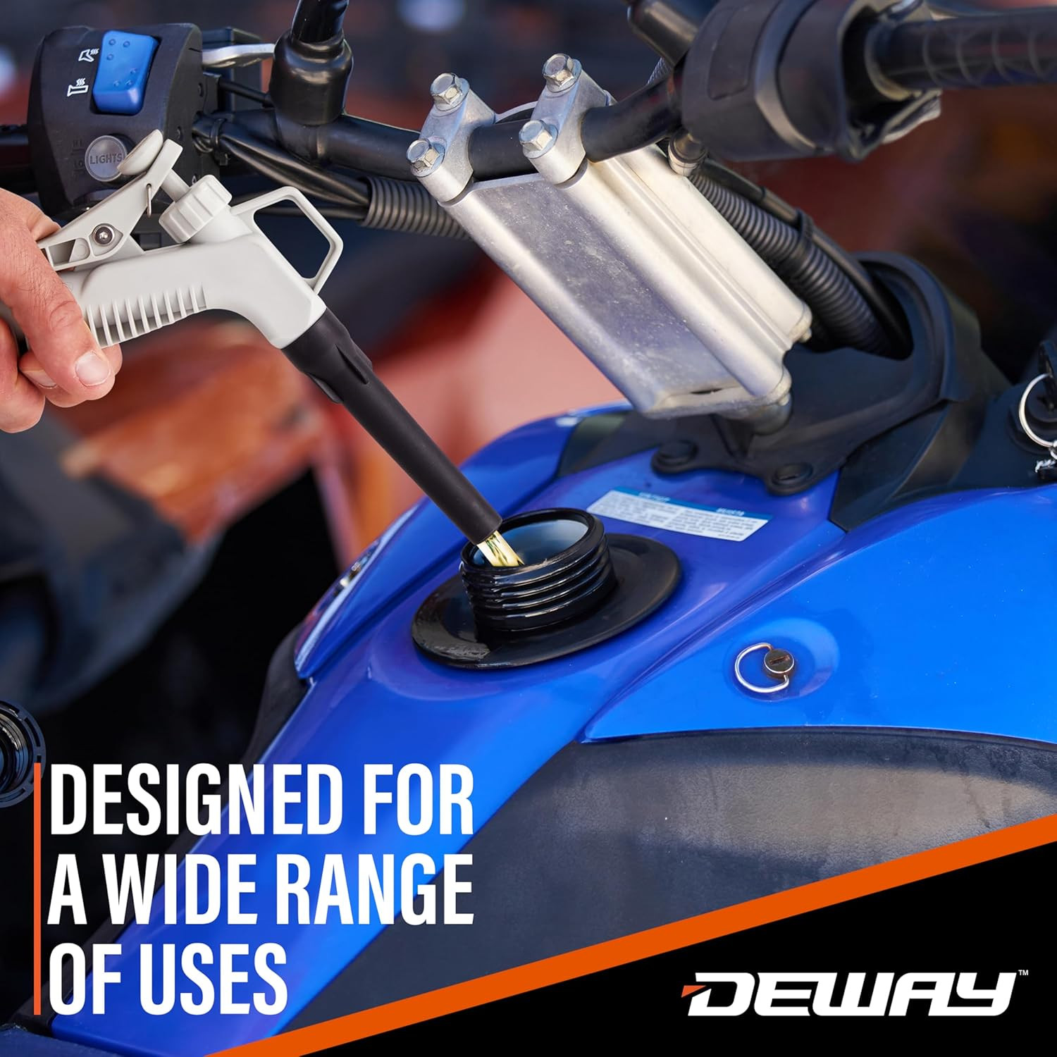 Battery-Powered Stick Fuel Transfer Pump with Hand Trigger Nozzle, 3.2GPM