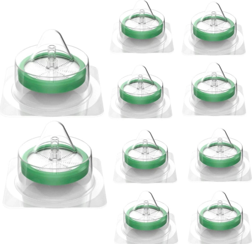 50Pcs Sterile Syringe Filter 33mm 0.22 Micron PES Membrane Hydrophilic, New