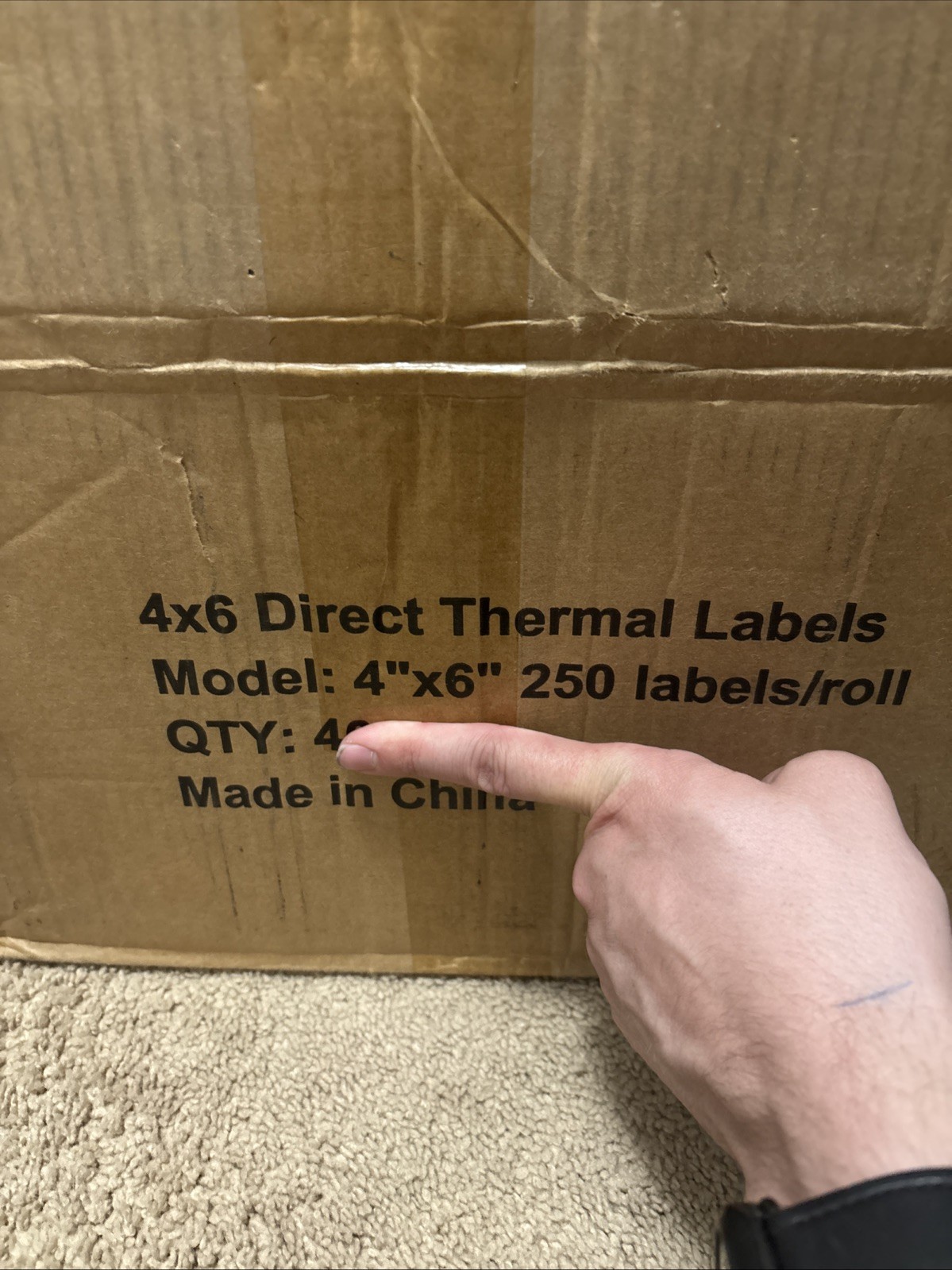 2x Funglam Rolls 4X6 Direct Thermal Shipping Labels, 250 Labels/Roll, 1” Core,