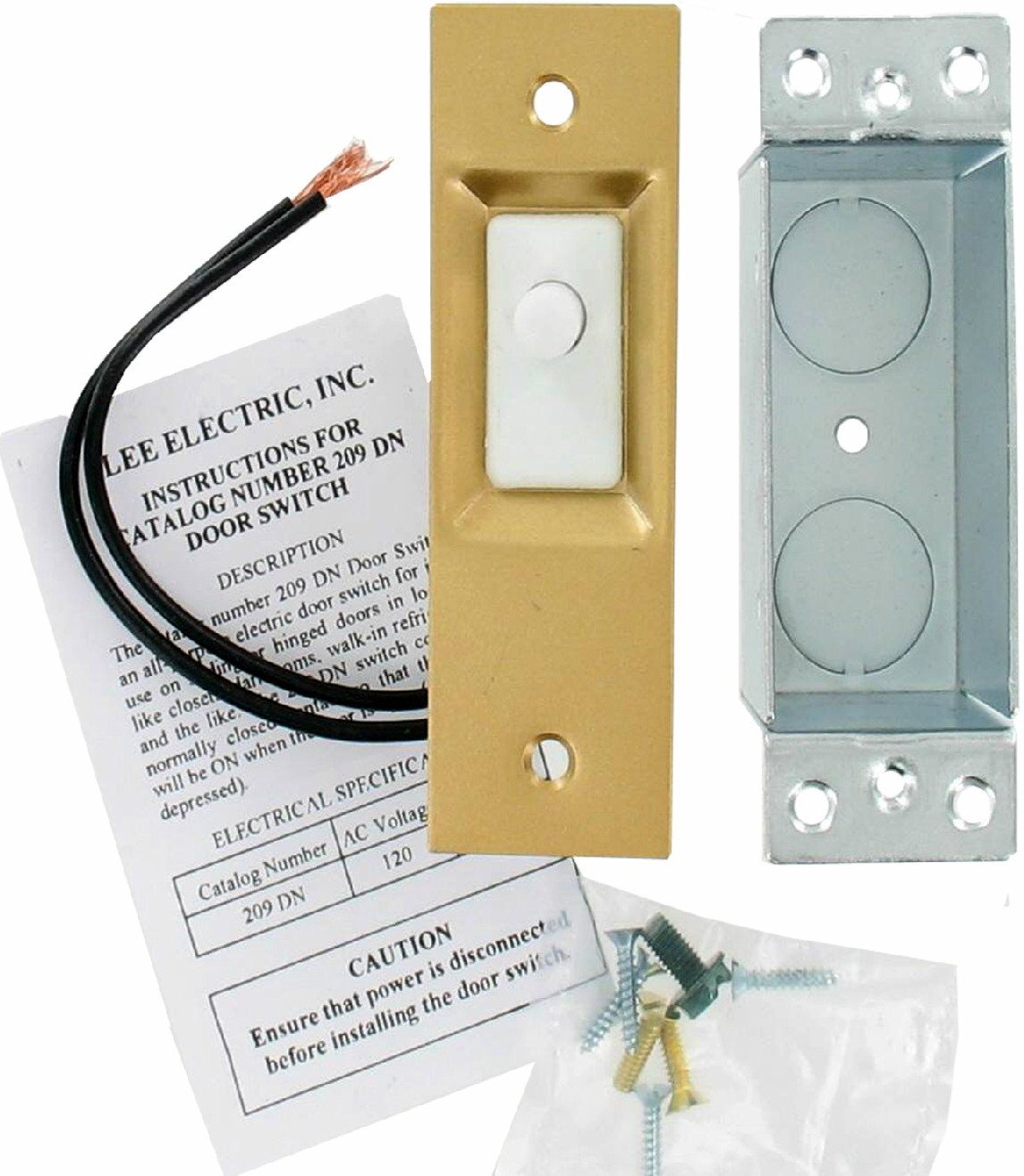 Lee All-Purpose Indoor Electric Door – Closet Light Switch 120V AC 6A # 209DN