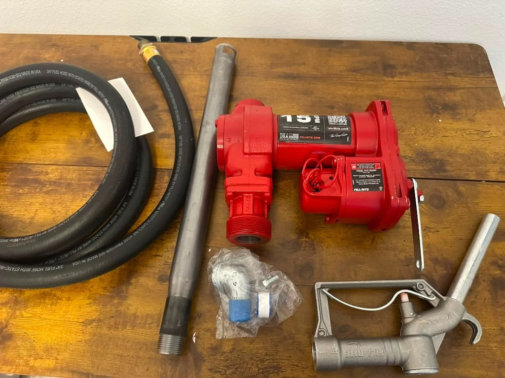 Fill-Rite FR610H 115V 15 GPM Fuel Transfer Pump W/Discharge Hose & Manual Nozzle