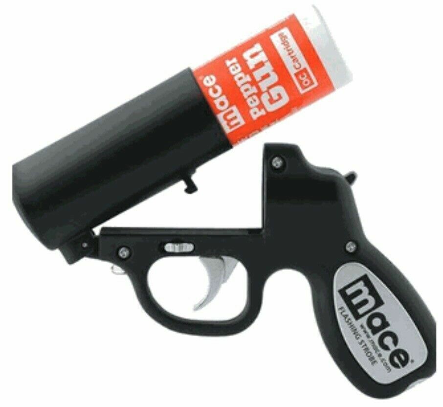 2 Mace POLICE PEPPER GUN Spray REFILL (OC / H2O) Cartridge Dual Pack Kit 4″ DYE