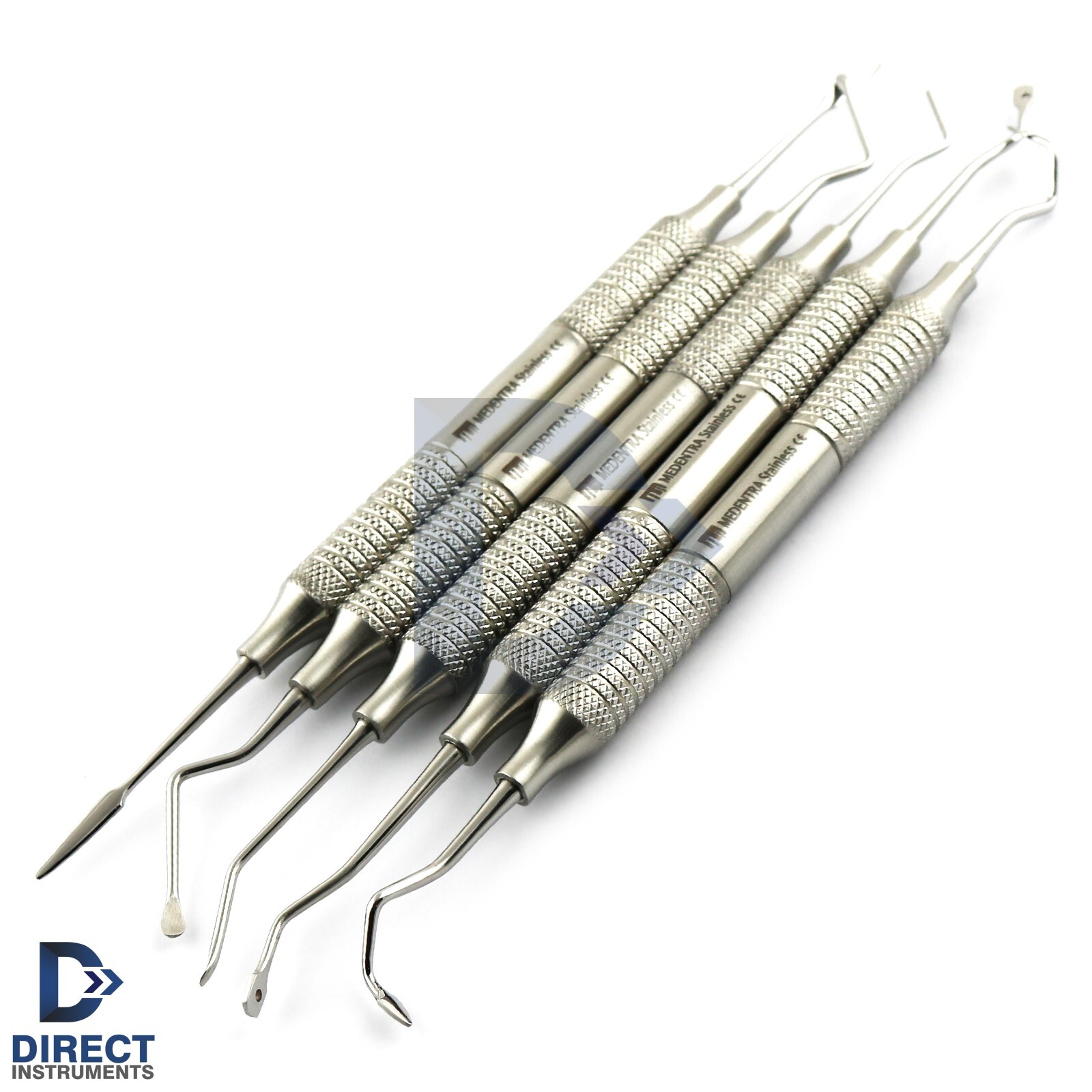 5Pcs Dental Tunneling Instruments Hole Soft Tissue Flap Perio Elevators Surgical