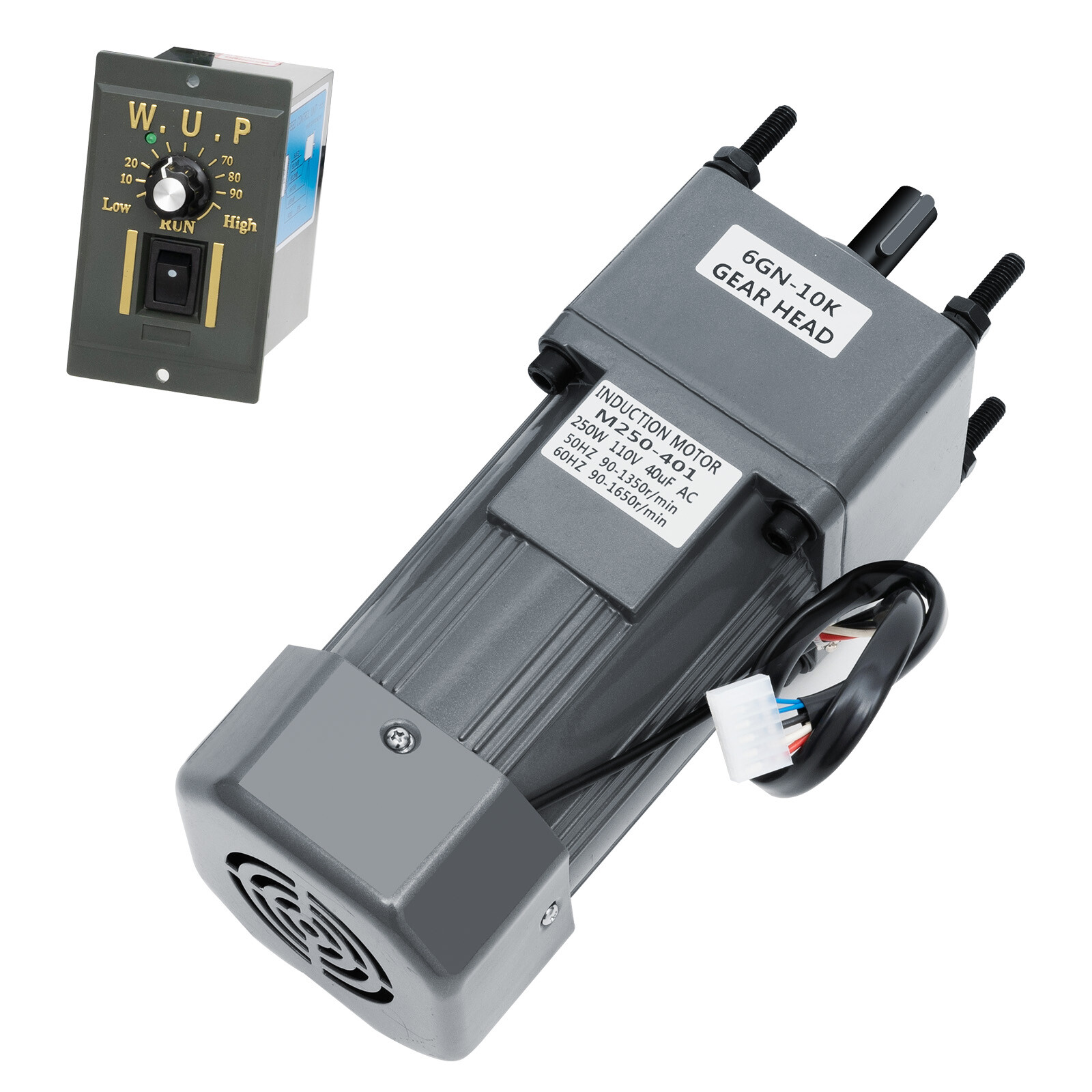 AC110V Geared AV Motor 135 RPM Single-phase Gearmotors W/ Speed Controller