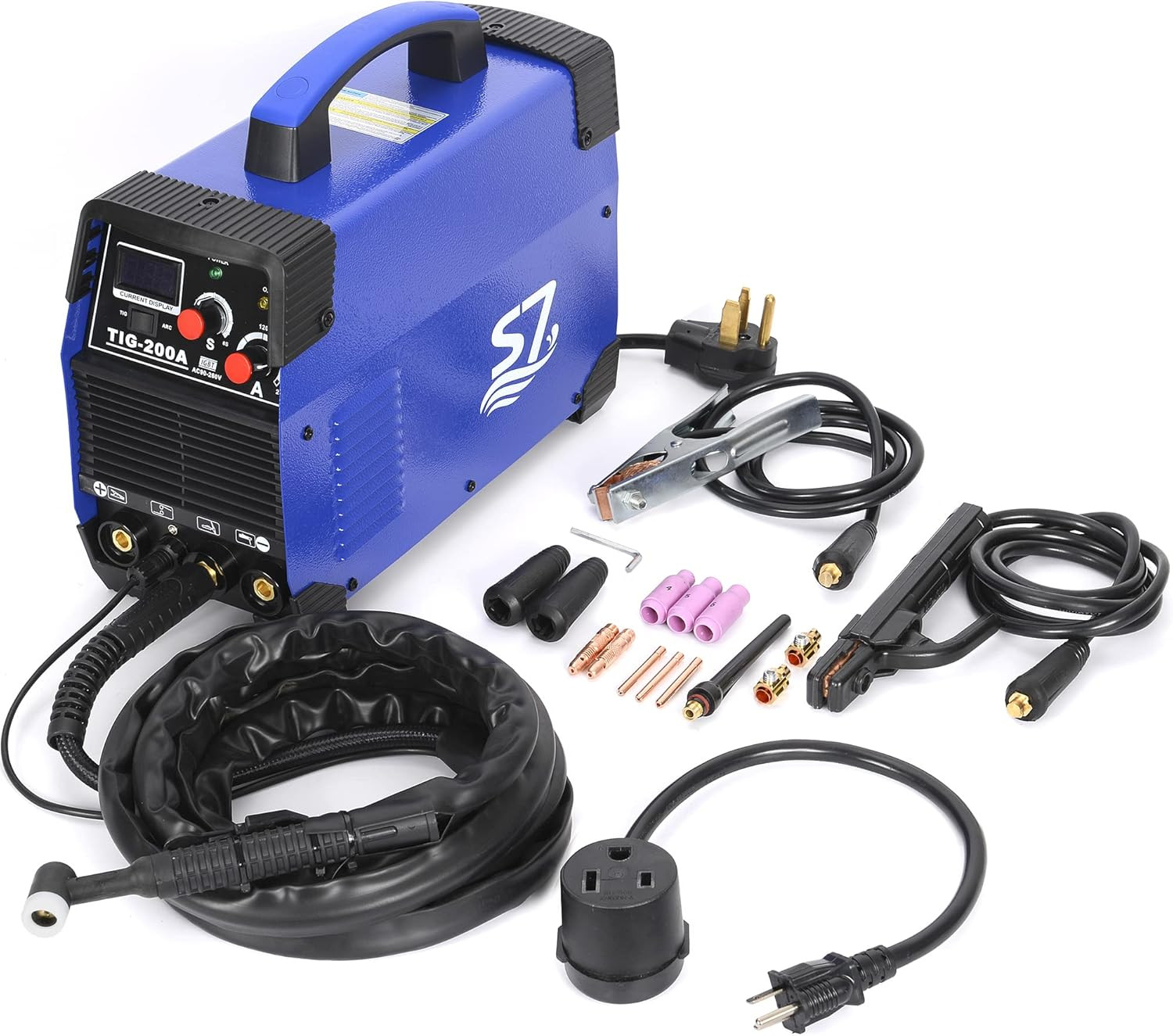 200A HF Start TIG Welder, DC TIG and Stick Welder, 110V/220V Dual Voltage Portab