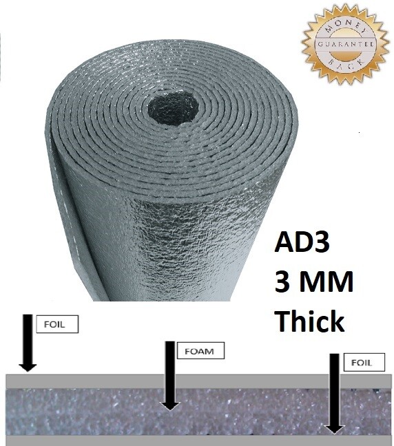US Energy HVAC Duct Wrap Reflective insulation Foam core 5FT X 80FT 400SQFT R7