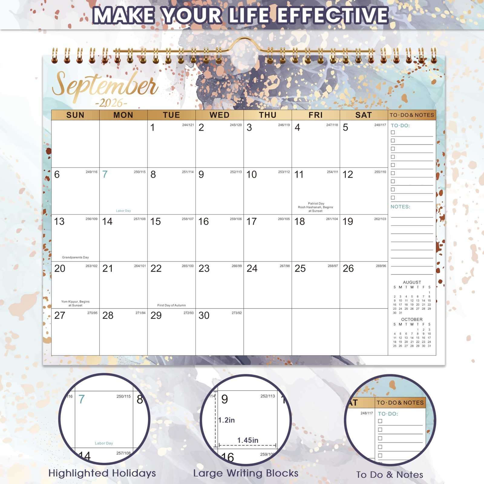 2026-2027 Wall Calendar, 11″ x 8.5″, July 2026 to December 2027 x 8.5″