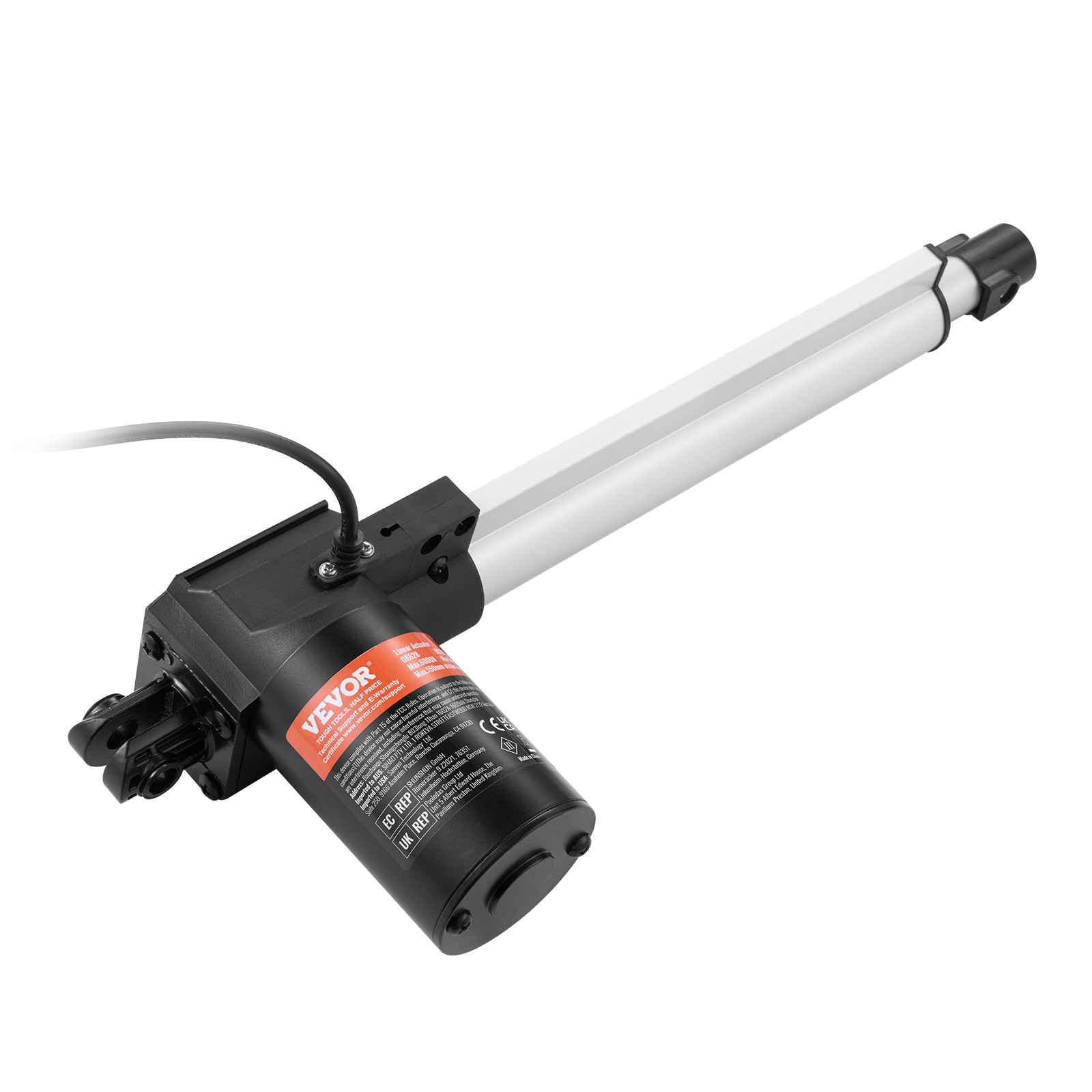 VEVOR Linear Actuator 12V 10In Heavy Duty 1320lbs/6000N 0.19″/s IP44 Protection