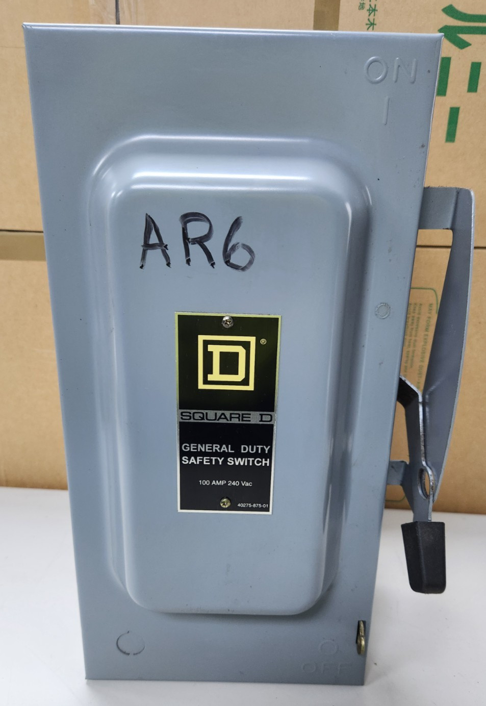 😎 SQUARE D 100 AMP NON-FUSED SAFETY SWITCH 240 VAC 3 PHASE 30 HP DU323