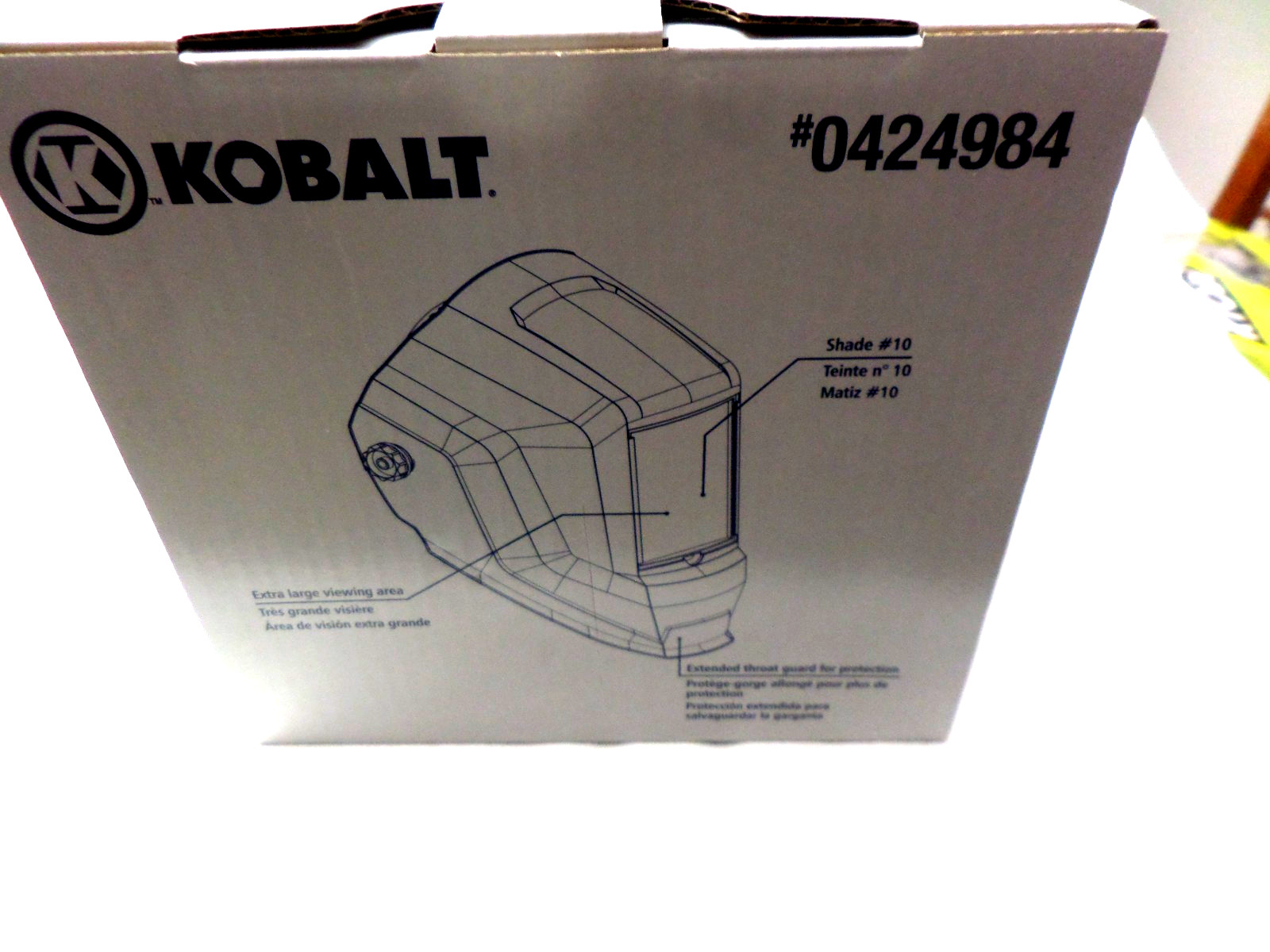 Kobalt #424984 Fixed Shade Welding Helmet – Black + 2 Extra Lenses + 2 sweat Ban