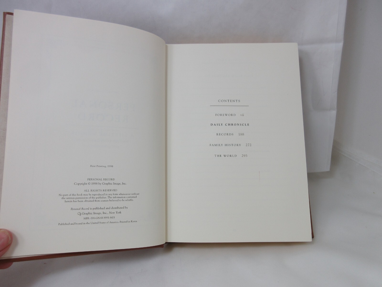 Personal Record: A Lifetime Memoir Heirloom Quality 8″ Leather Journal Levenger