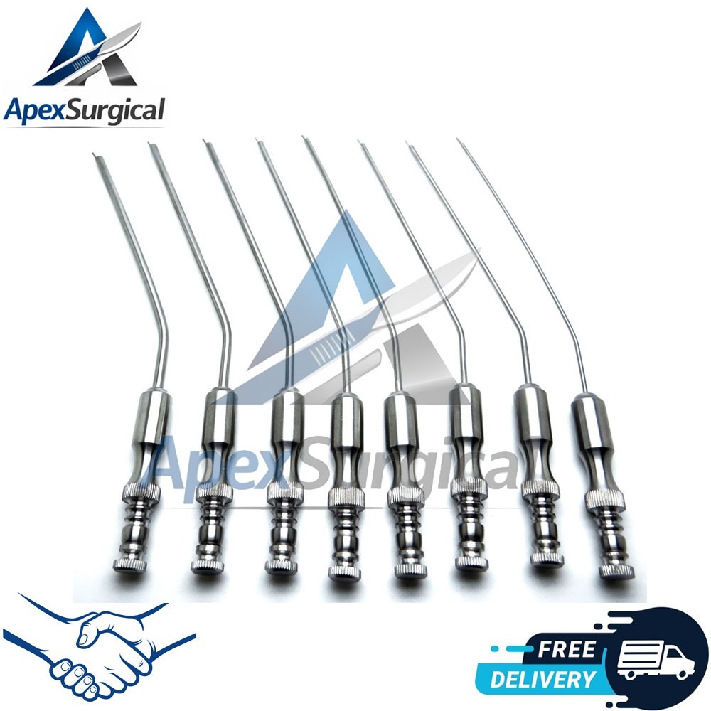 Frazier Suction Tubes 5,6,7,8,9,10,11,12 Surgical Diagnostic Instrument Set of 8