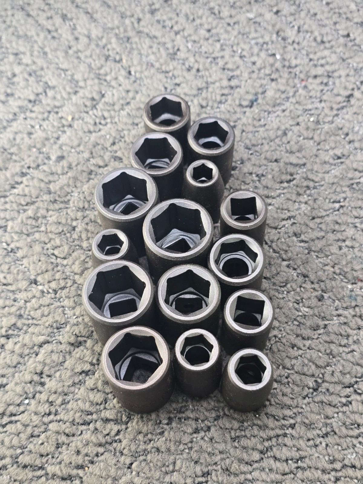 (QTY 15) Proto Professional USA Metric Impact Socket 6-Point Black