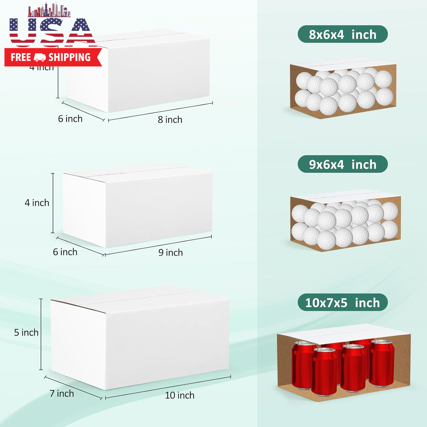 30 Pack Small Shipping Boxes Assorted Sizes, 8X6X4 & 9X6X4 & 10X7X5 10 PCS Each