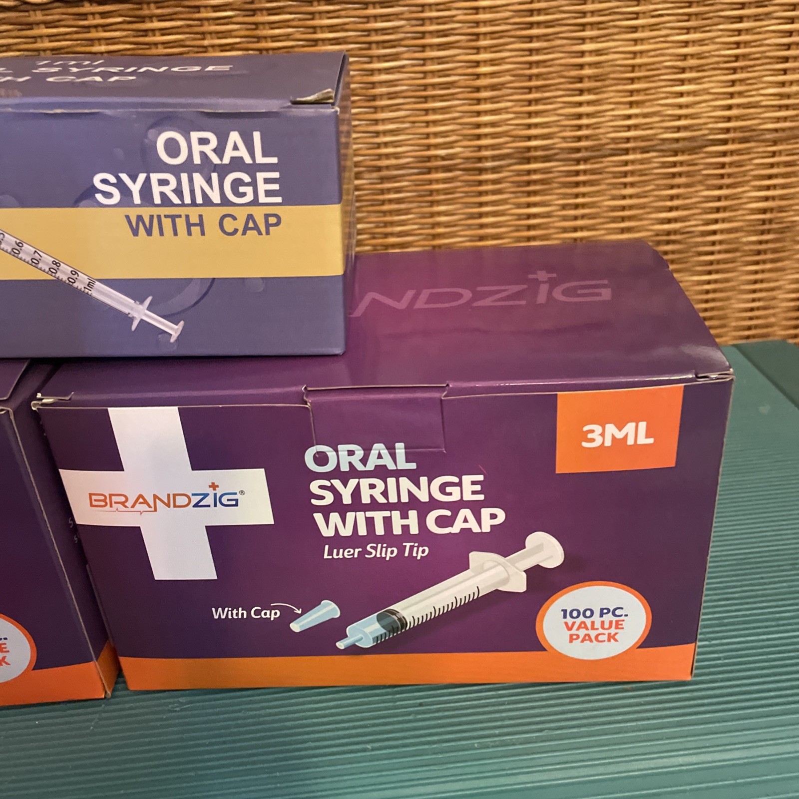 Lot 2- Brandzig 3ml Oral Syringe 100 Pack Luer Slip Tip & Thinkprice 1ml
