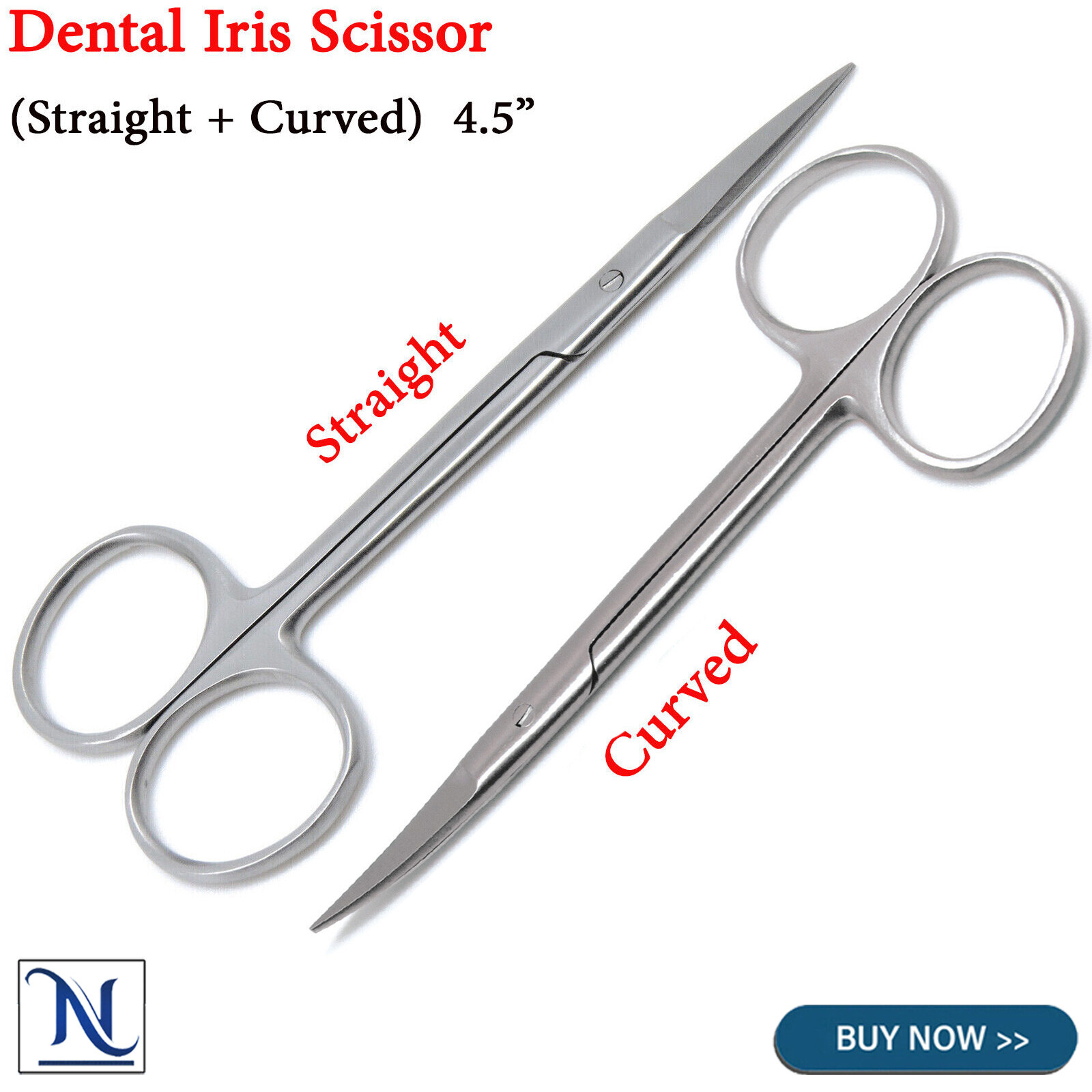 Iris Scissors 4.5″ Curved and Straight German Dental Surgical Instruments