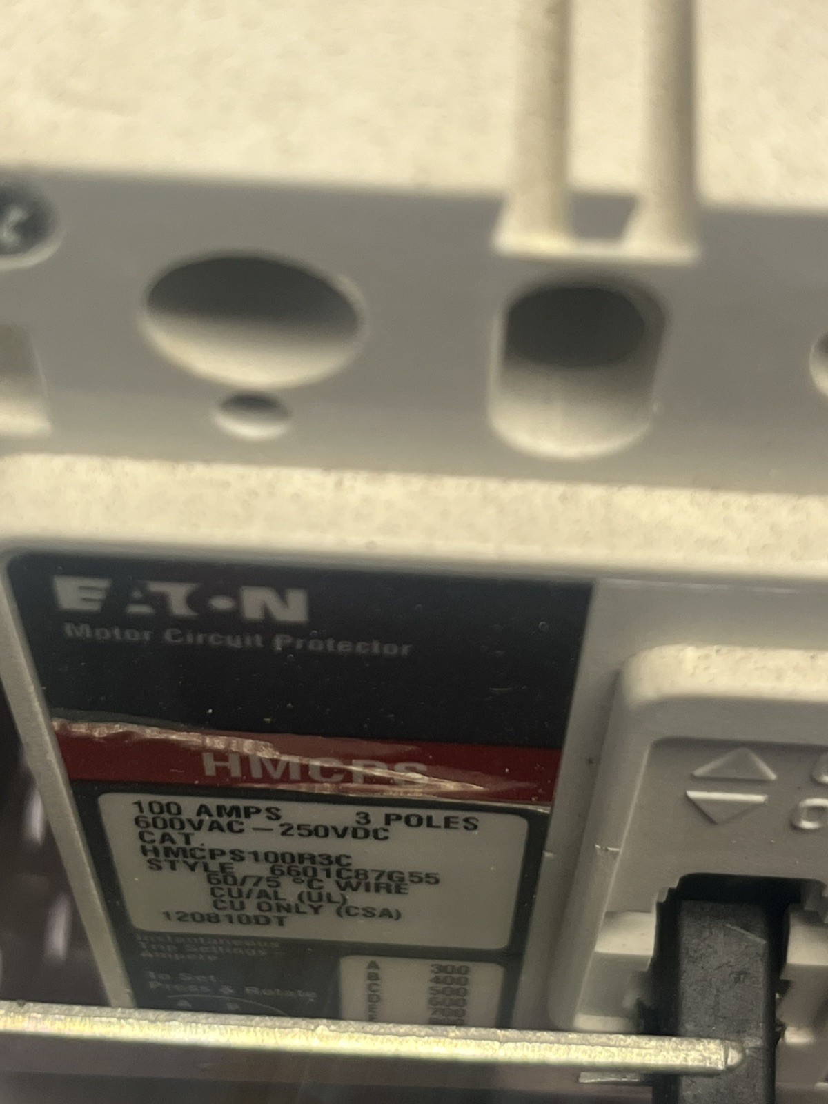 Eaton Freedom Series MCC Bucket Size 3 Combo Starter 100A 30HP 480V AN19KN0