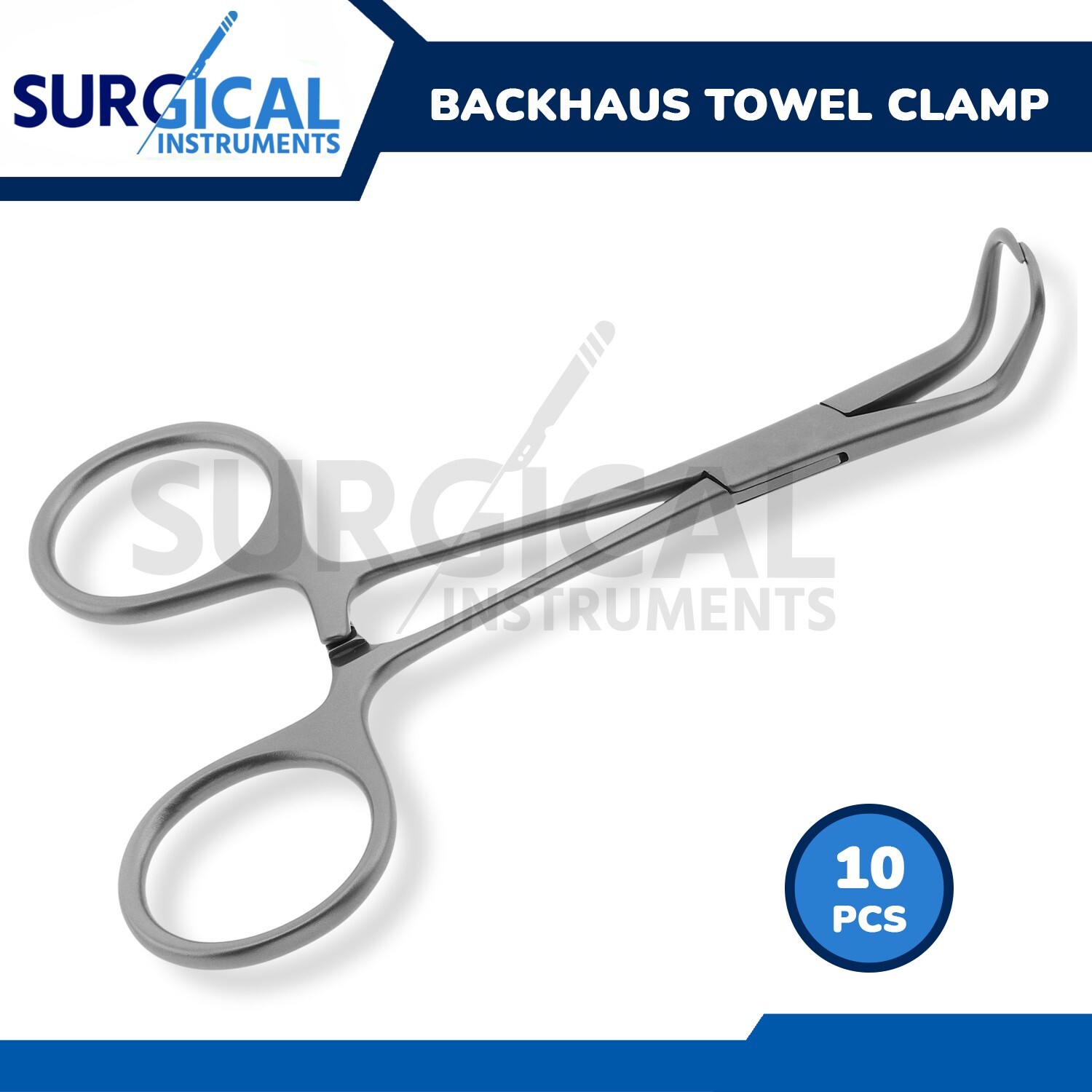 10 Pcs Backhaus Towel Clamp 5.25″ Forceps Surgical Stainless Steel German Grade